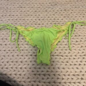 RELLECIGA Lime Bikini Bottom with Ruffles